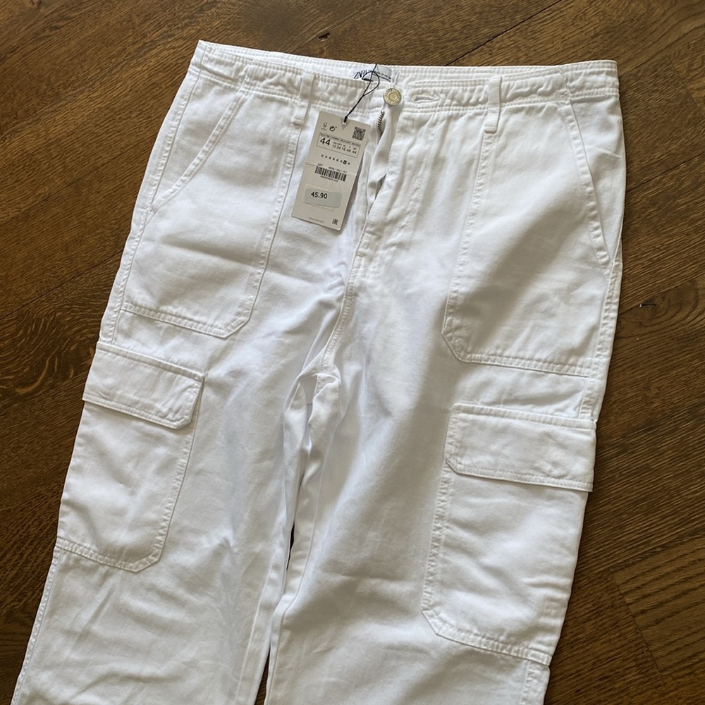 Zara white cargo pants. NWT - Picture 5 of 6